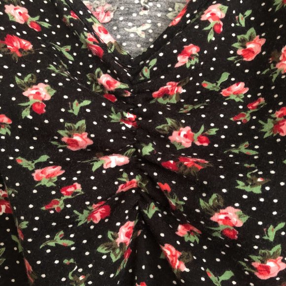 Plus Size Floral Ruched Front Bodysuit Size 2XL - Picture 6 of 9